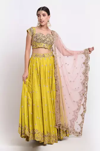 Mehendi Green Lehenga Set