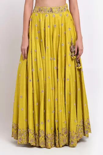 Mehendi Green Lehenga Set