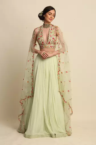 Mint Green Lehenga Set