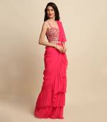 Fushia Saree Set