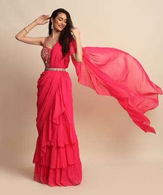 Fushia Saree Set 3