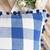 Lushomes Square Cushion Cover with Pom Pom, Cotton Sofa Pillow Cover Set of 2, 24x24 Inch, Big Checks, Blue and White