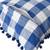 Lushomes Square Cushion Cover with Pom Pom, Cotton Sofa Pillow Cover Set of 2, 24x24 Inch, Big Checks, Blue and White