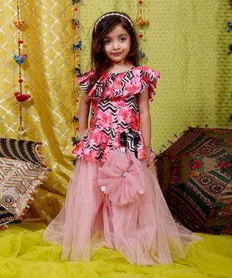 Pink Frilled Peplum skirt 1