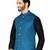 Blue plain blended cotton nehru-jacket