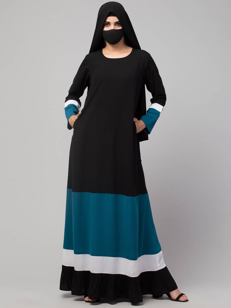 Multi Colored and Multi-Tiered Abaya.