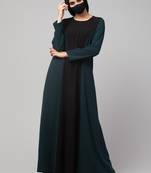 Designer Abaya In Dual Color With Show Button