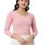 Salwar Studio Women's Light Pink Woolen Lycra Stretchable Readymade Saree Blouse