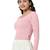 Salwar Studio Women's Light Pink Woolen Lycra Stretchable Readymade Saree Blouse