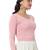 Salwar Studio Women's Light Pink Woolen Lycra Stretchable Readymade Saree Blouse