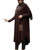 JSDC Outdoor Wear Square Box Animal Printed Abaya Kaftan Top (Without Dupatta)
