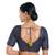 Salwar Studio Women's Navy Blue Silk Readymade Saree Blouse