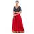 Salwar Studio Women's Navy Blue Silk Readymade Saree Blouse