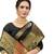Black Colored Dupion silk  Saree With Matching Blouse.