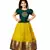 Elegant Green & Yellow Designer Pattu Pavadai for Girls