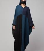 Color-Blocked Kaftan Abaya