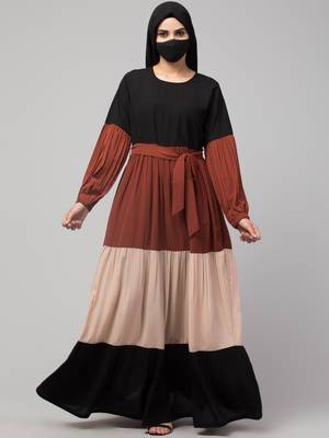 Multi Colored and Multi-Tiered Abaya Dress 1