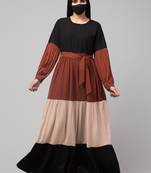 Multi Colored and Multi-Tiered Abaya Dress