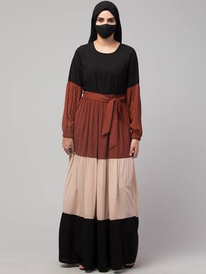 Multi Colored and Multi-Tiered Abaya Dress 4