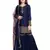 New Blue Coding Embroidery Sharara Slawar Suit Dress For Girls