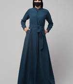 Elegant Abaya With Matching Belt in Nida Matte Fabric