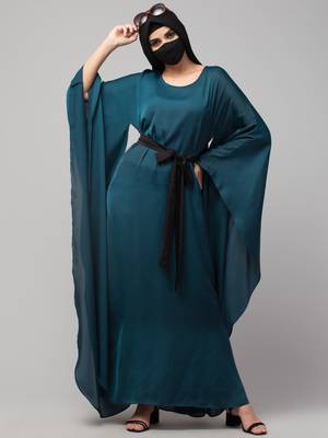 Designer Kaftan Like Dress With Belt in Nida Fabric 2