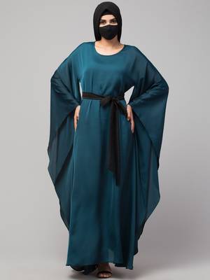 Designer Kaftan Like Dress With Belt in Nida Fabric 4