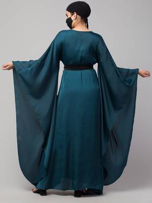 Designer Kaftan Like Dress With Belt in Nida Fabric 5