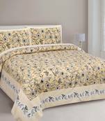 Cotton Printed King Size Double Bedsheet with 2 Pillow Covers Set