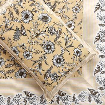 Cotton Printed King Size Double Bedsheet with 2 Pillow Covers Set 3