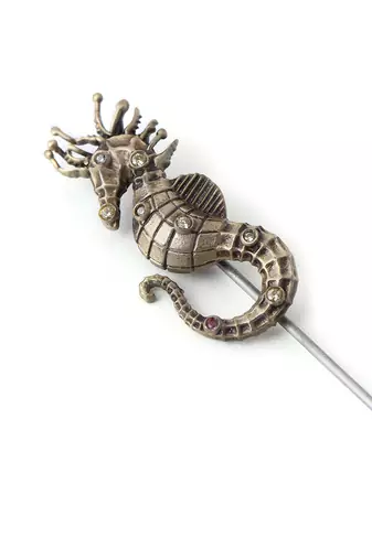 Crowned Sea horse Lapel Pin