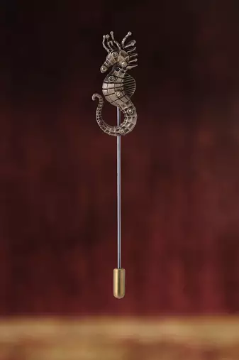 Crowned Sea horse Lapel Pin