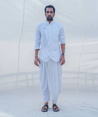 White Divine Cotton Kurta 1