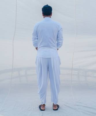 White Divine Cotton Kurta 5