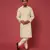 Beige Emb. Shirt Collar Kurta Set