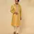 Mustard yellow emb. Kurta set