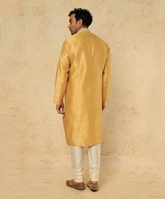 Mustard yellow emb. Kurta set 2