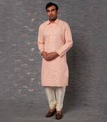 Pink Emb. Shirt Collar Kurta Set