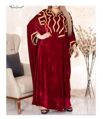 Sale New Velvet Moroccan Dubai Kaftans Farasha Abaya Very Fancy Long Gown Aari Wedding Dresses 1