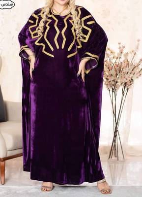 Sale New Velvet Moroccan Dubai Kaftans Farasha Abaya Fancy Long Gown Aari Wedding Dresses 1