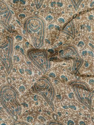 Turquoise Embroidered Art Silk Saree With Blouse 4