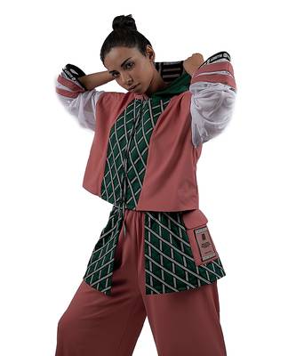 REVERSIBLE PATCHED CROP HOODIE 2