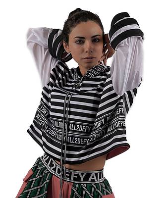 REVERSIBLE PATCHED CROP HOODIE 4