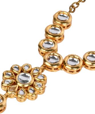Handcrafted Floral Kundan Hathphool 4