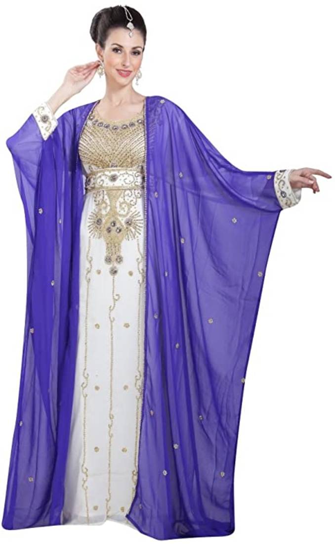 Sale !! Royal Kaftan Moroccan Islamic Beach Abaya Farasha Party Wear Floor Length Dress For Women