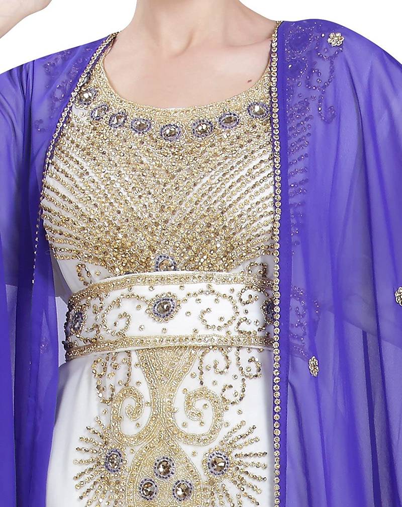 Sale !! Royal Kaftan Moroccan Islamic Beach Abaya Farasha Party Wear Floor Length Dress For Women