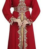 Royal Dubai Kaftan Moroccan Islamic  Abaya Farasha Party Wear Floor Length Dress For Women