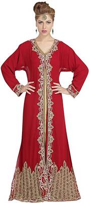 Royal Dubai Kaftan Moroccan Islamic  Abaya Farasha Party Wear Floor Length Dress For Women 2