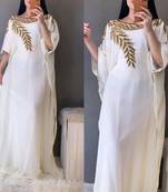 Sale !! Royal Kaftan Moroccan Islamic Beach Abaya Farasha Party Wear Floor Length Dress For Women