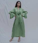 Asymetric Dress In Light Green